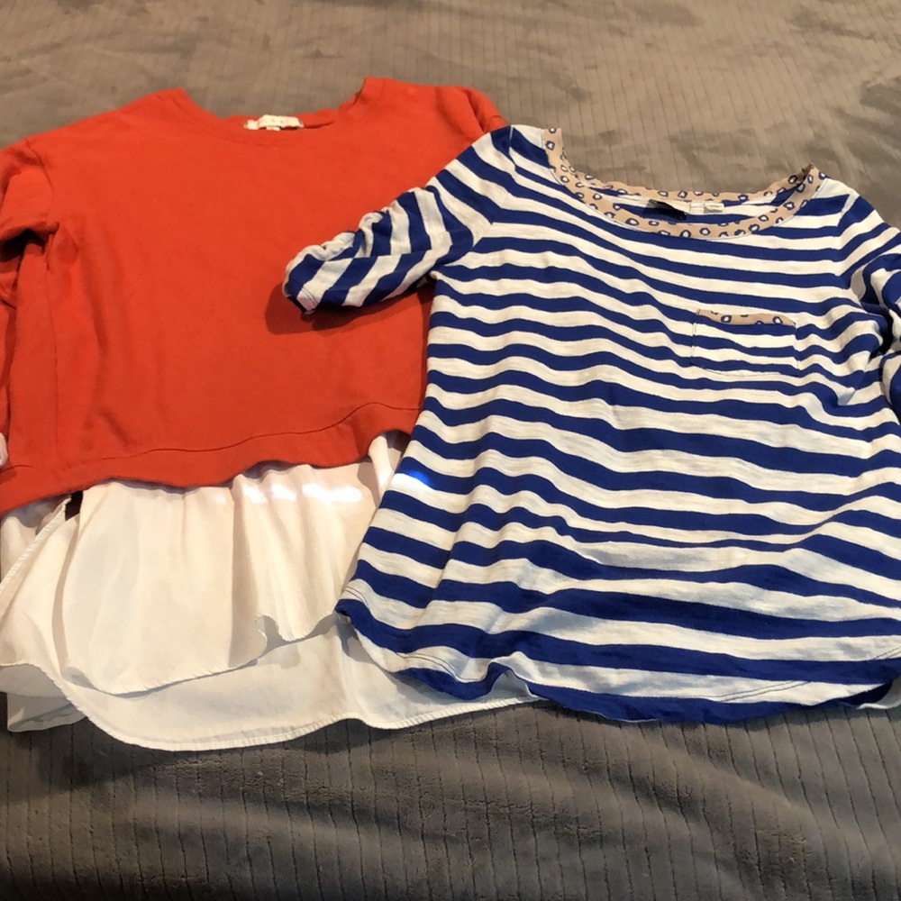 Anthropologie two Tops Eri & Ali and Postcard 2 for price of one